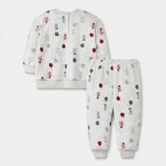 Baby Boys' Disney Mickey Mouse & Friends Ribbed Top and Bottom Set - Gray