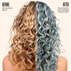 Overtone Smoky Sapphire Hair Mask- Semi-Permanent Hair Dye & Color Conditioner- Vegan, Ammonia-Free, Misty Turquoise for Brown & Blonde Hair