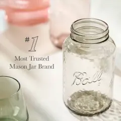 Ball 32oz 4pk Glass Regular Mouth Mason Color Jar with Lid and Band Sand