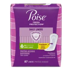 Poise Daily Incontinence Liners - Regular - 2 Drop Very Light - 87ct