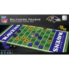 MasterPieces Officially licensed NFL Baltimore Ravens Checkers Board Game for Families and Kids ages 6 and Up