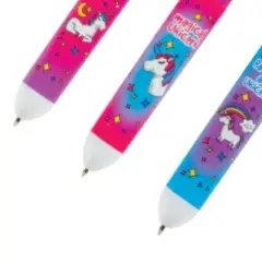 Unicorn 10 Color Pen (3 Pack) - Magical Multicolor Pen, Retractable, 10 Ink Colors (Approx. 6.25 Inch)