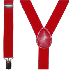 CTM Men's Buffalo Plaid Bow Tie with Solid Suspender Set