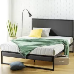 Christina Platform Bed Frame with Headboard Gray - Zinus