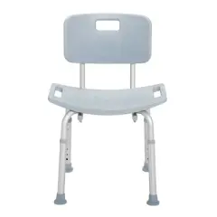 Drive Medical Bathroom Safety Shower Tub Bench Chair with Back - Shower Seat - Gray