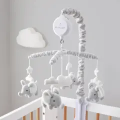 The Peanutshell Elephant Musical Mobile in Gray