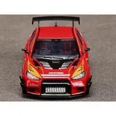 Mitsubishi Lancer Evolution X CZ4A Ver. 2 Wide Body RHD "Varis" Red with Graphics 1/64 Diecast Model Car by CM Models