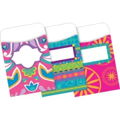 3pk 30ea Bohemian Garden Peel & Stick Library Pockets - Barker Creek