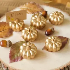 Kate Aspen Harvest Pumpkin Place Card Holder (Set of 6)