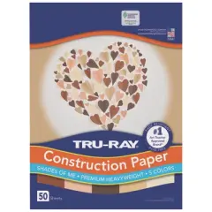 Tru-Ray&reg; Construction Paper, Shades of Me Assortment, 9" x 12", 50 Sheets Per Pack, 5 Packs