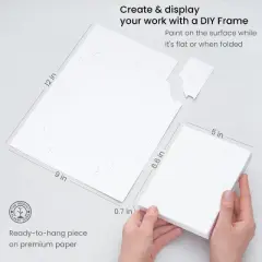 Arteza DIY Foldable 5x6.6" Canvas Frame, Acrylic - 20 Sheets