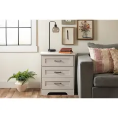 Harma End Table Winter Oak - South Shore