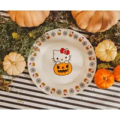 Silver Buffalo Sanrio Hello Kitty Pumpkin Boo 10.5-Inch Ceramic Dinner Plate