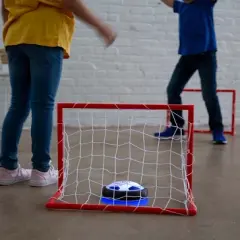 HearthSong Indoor Light Up Air Hover Soccer Game with Two Goals
