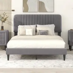 Full Size Upholstered Platform Bed-ModernLuxe
