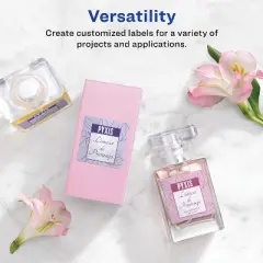 Avery Square Labels with Sure Feed, 3" x 3", 600 Glossy White Labels