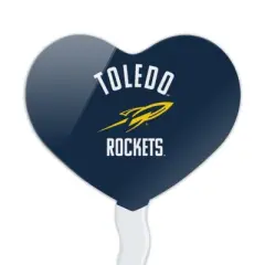 University of Toledo Official Logo Heart Love Cupcake Picks Toppers Decoration Set of 6