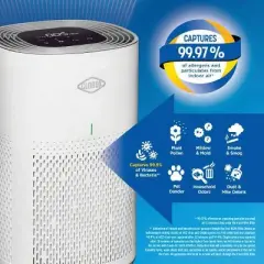Clorox Medium Room True HEPA Filter Air Purifier 11030 White