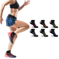 Extreme Fit Compression Socks - Ankle High for Running, Athtletics, Travel - 6 Pair 