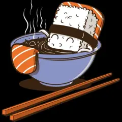 Junior's Design By Humans Sushi Bath Time By FernandoSala T-Shirt