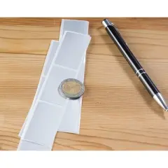 Juvale 300 Pack Metallic Silver Scratch Off Stickers, Self Adhesive DIY Rectangle Labels, 2 x 1 in