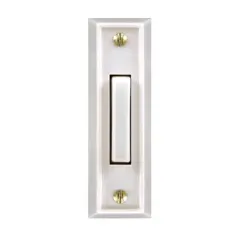 Heath Zenith White Plastic Wired Pushbutton Doorbell