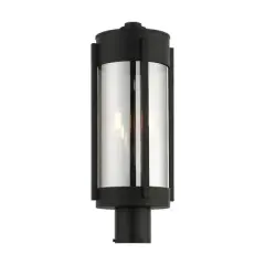 Livex Lighting Sheridan 2 - Light Post Light in  Black/Brushed Nickel