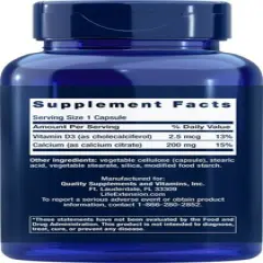 Calcium Citrate w Vitamin D by Life Extension  -  200 VegCap