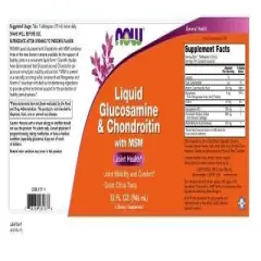 Liquid Glucosamine & Chondroitin with MSM by Now Foods  -  32 oz Liquid