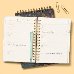 Twin Wire 6"x8" Planner Pink Leatherette - up&up&trade;