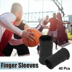 Unique Bargains Breathable Finger Sleeves Thumb Braces Support Elastic Compression Protectors for Relaxing Pain 40pcs