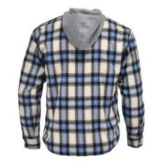 WearFirst Men's Shearling Fleece Lined Flannel Zipper Hoodie Jacket