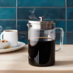 67oz Glass Pitcher with Stainless Steel Lid - Threshold&trade;: Dishwasher-Safe Drink Server for Hot or Cold Beverages