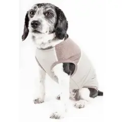 Pet Life Active Aero-Pawlse Heathered Quick-Dry and 4-Way Stretch Dog and Cat Tank Top T-Shirt - Gray
