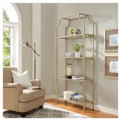 80.5" Aimee Etagere Gold - Crosley
