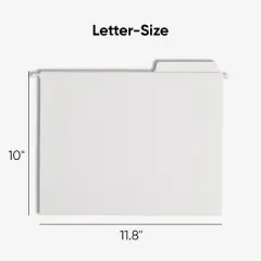 Smead FasTab Hanging File Folder, 1/3-Cut Built-In Tab, Letter Size, White, 20 per Box (64002)