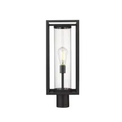 Dunbroch Outdoor Pier Mounted Light - 8" Glass Lantern, Dimmable, Wet Rated, 60W