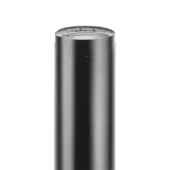 DuraVent DVL 6DVL-46TA 6 Inch Double Wall Steel Telescoping Finishing Chimney Wood Burning Stove Pipe Connector to Vent Smoke or Exhaust, Black