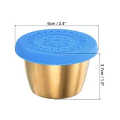 Unique Bargains Silicone Stainless Steel Portable Lightweight Food Storage Container 2.4 oz / 70 mL