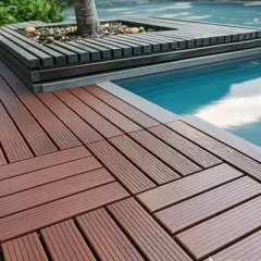 12"x12" Square Plastic Interlocking Deck Tiles,44 Pack Patio Deck Tiles, Outdoor and Indoor Patio Decking Tiles for Poolside Balcony Backyard