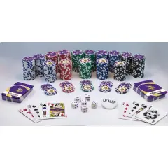 MasterPieces Casino Style 300 Piece Poker Chip Set - NFL Minnesota Vikings