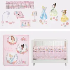 Lambs & Ivy Disney Baby Princesses Crib Bedding Set - 3pc