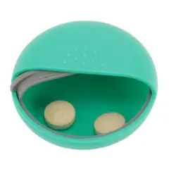 Unique Bargains 1 Grid Round Rotating Pill Case 1 Pc