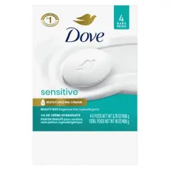 Dove Beauty Sensitive Skin Moisturizing Fragrance-Free Beauty Bar Soap - 4pk/3.75oz each