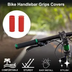 Unique Bargains Bike Handlebar Grips Covers 3.35" Length Red 1 Pair