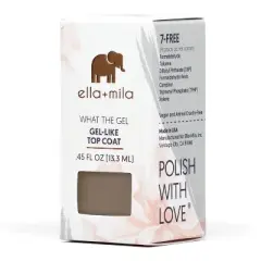 ella+mila Nail Care Gel Like Top Coat - What the Gel? - 0.45 fl oz