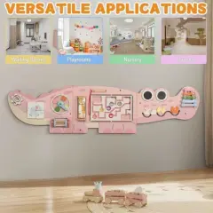 Karl Home 10-In-1 Sensory Toys Crocodile Activity Wall Busy Board Panels In Green