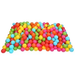 BalanceFrom Fitness 2.3 In 400 Crush Proof Play Pit Balls with Reusable Mesh Storage Bag for Playpens, Bounce Houses, and Kiddie Pools, Multicolor