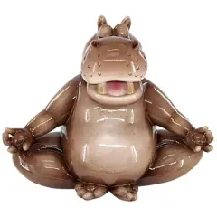Design Toscano A Ton of Zen Yoga Hippo Garden Statue