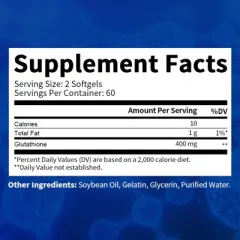 Alliwise L-Glutathione 400mg Softgels, Antioxidants & Immune Support, 120ct